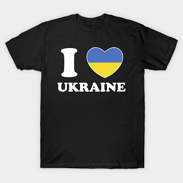 I Love Ukraine Heart Flag Women Men Kids Souvenir T-Shirt by BramCrye